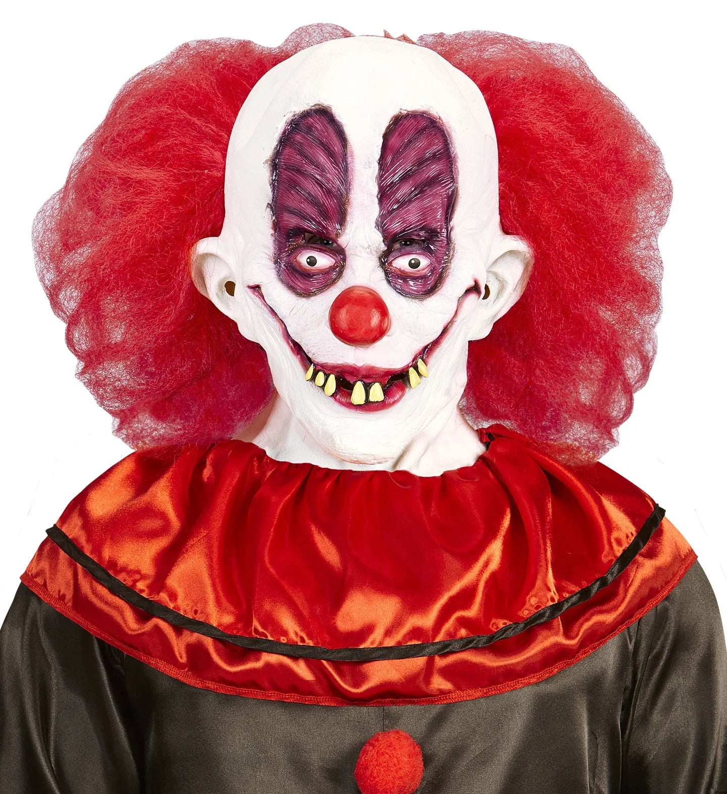 Máscara Payaso Loco con Pelo y Cuello Payasos Asesinos Widmann